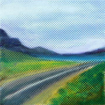 Patrick Déziel Oeuvre original - Techniques mixtes 12x12 Sous la pluie