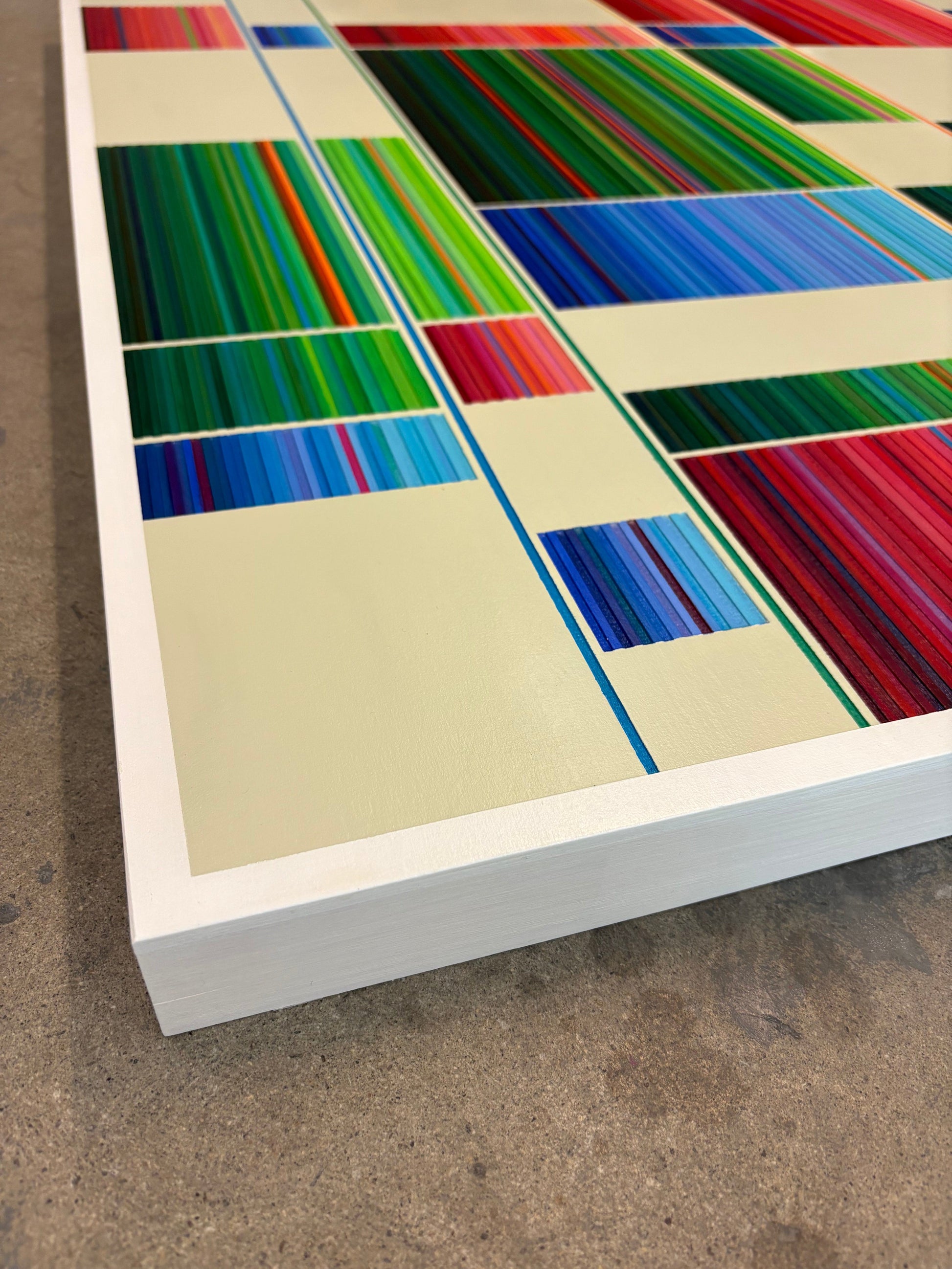 Patrick Déziel Oeuvre original - Techniques mixtes 36x36 Tetris