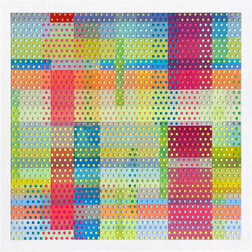 Patrick Déziel Oeuvre original - Techniques mixtes 12x12 Trame écossaise