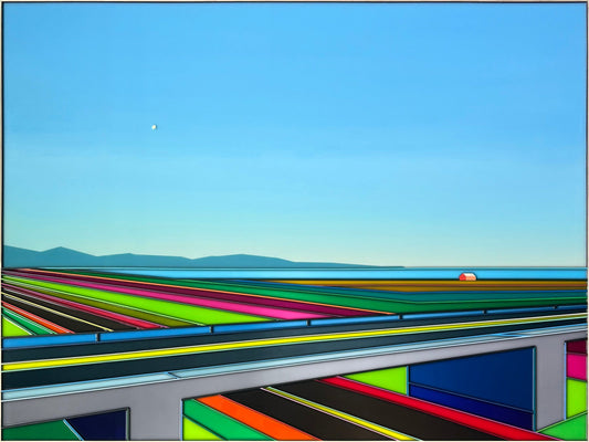 Patrick Déziel Oeuvre original - Techniques mixtes 36x48 Two Roads One Horizon