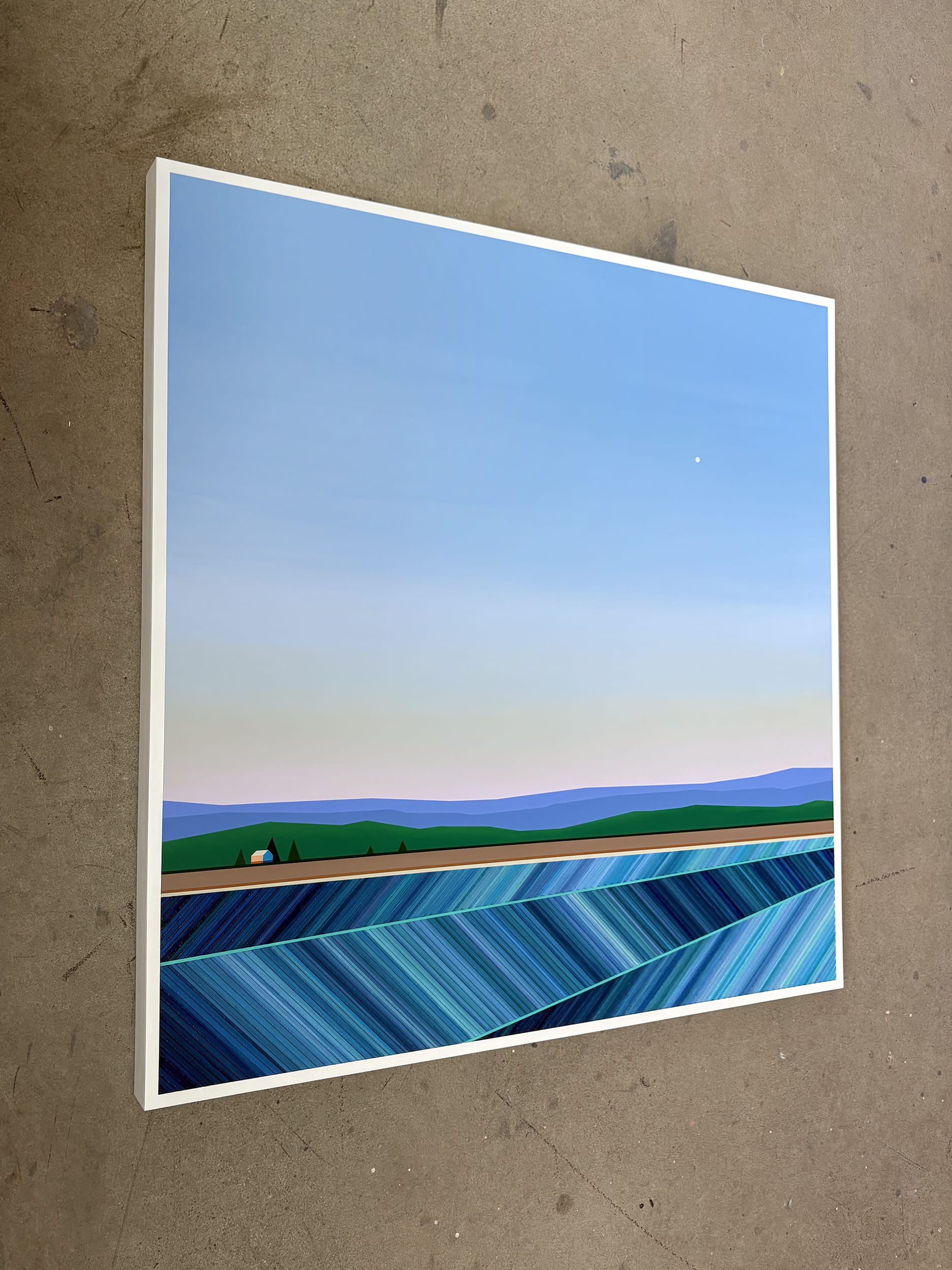 Patrick Déziel Oeuvre original - Techniques mixtes 36x36 Vagues de tempête