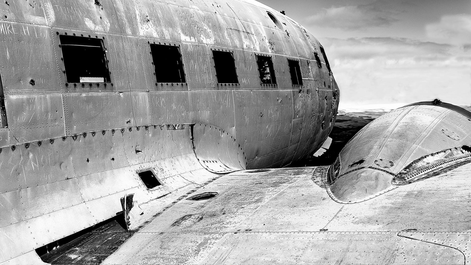 Phil Carrière Oeuvre original - Photographie DC3 Navy Wreck