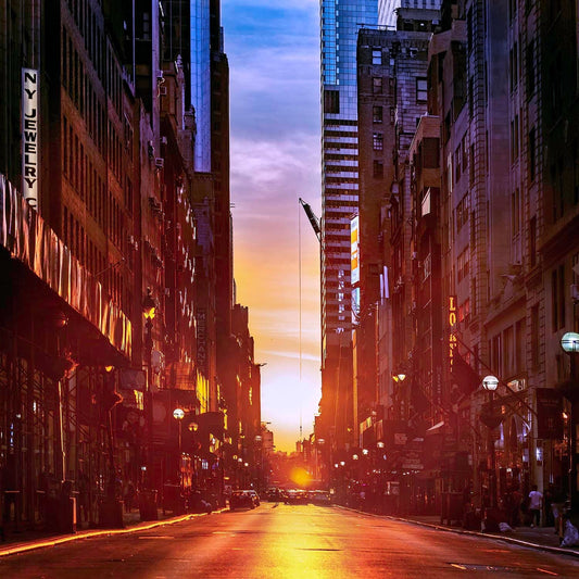 Phil Carrière Oeuvre original - Photographie NYC Street Sunset