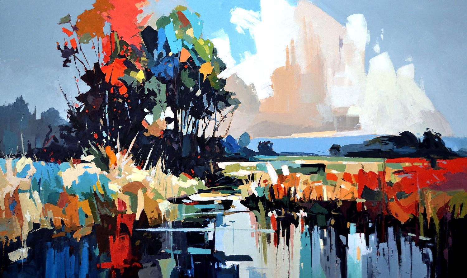 Robert Séguin Oeuvre original - Peinture 36x60 Arcadia 2514