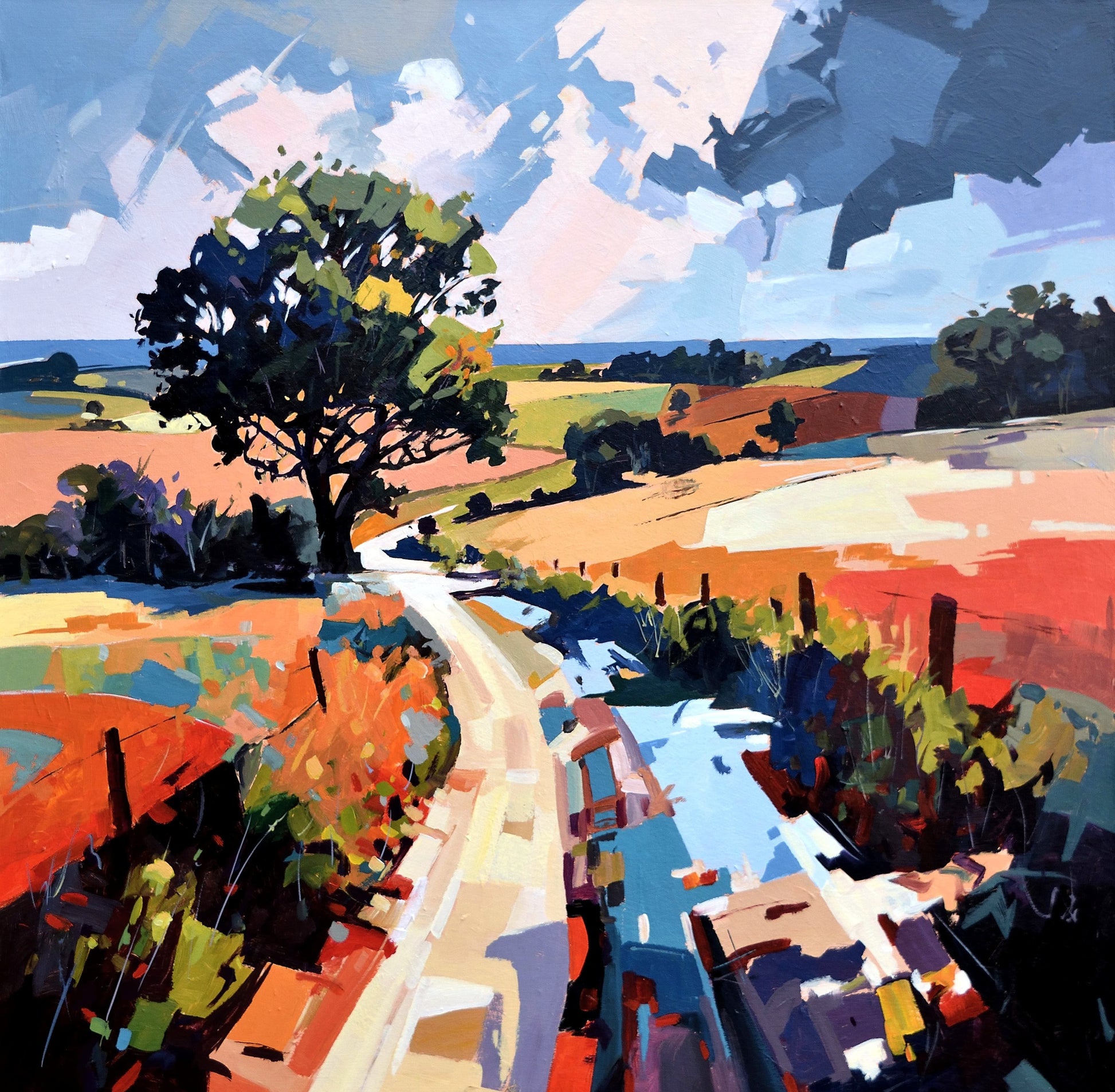 Robert Séguin Oeuvre original - Peinture 40x40 Arcadia 2531