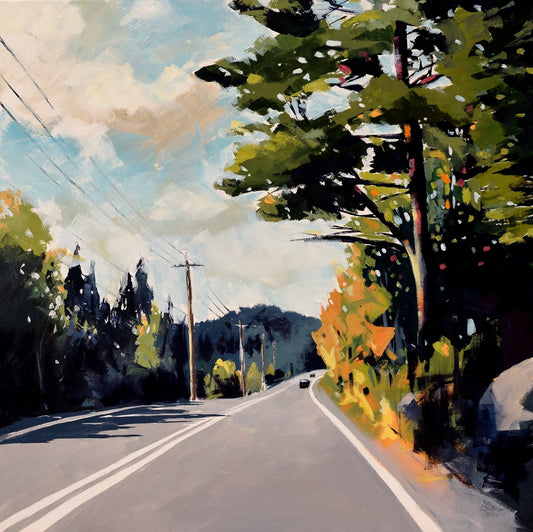 Robert Séguin Oeuvre original - Peinture 36x36 On The Road Again 3