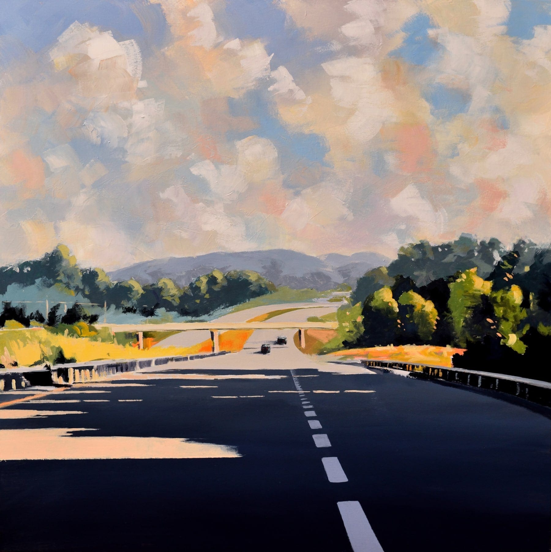 Robert Séguin Oeuvre original - Peinture 40x40 On The Road Again