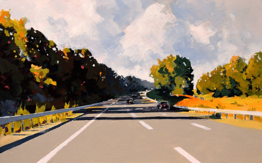 Robert Séguin Oeuvre original - Peinture 30x48 On The Road Again 6