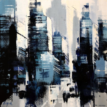 Robert Séguin Oeuvre original - Peinture 12x12 URBANIA 2213
