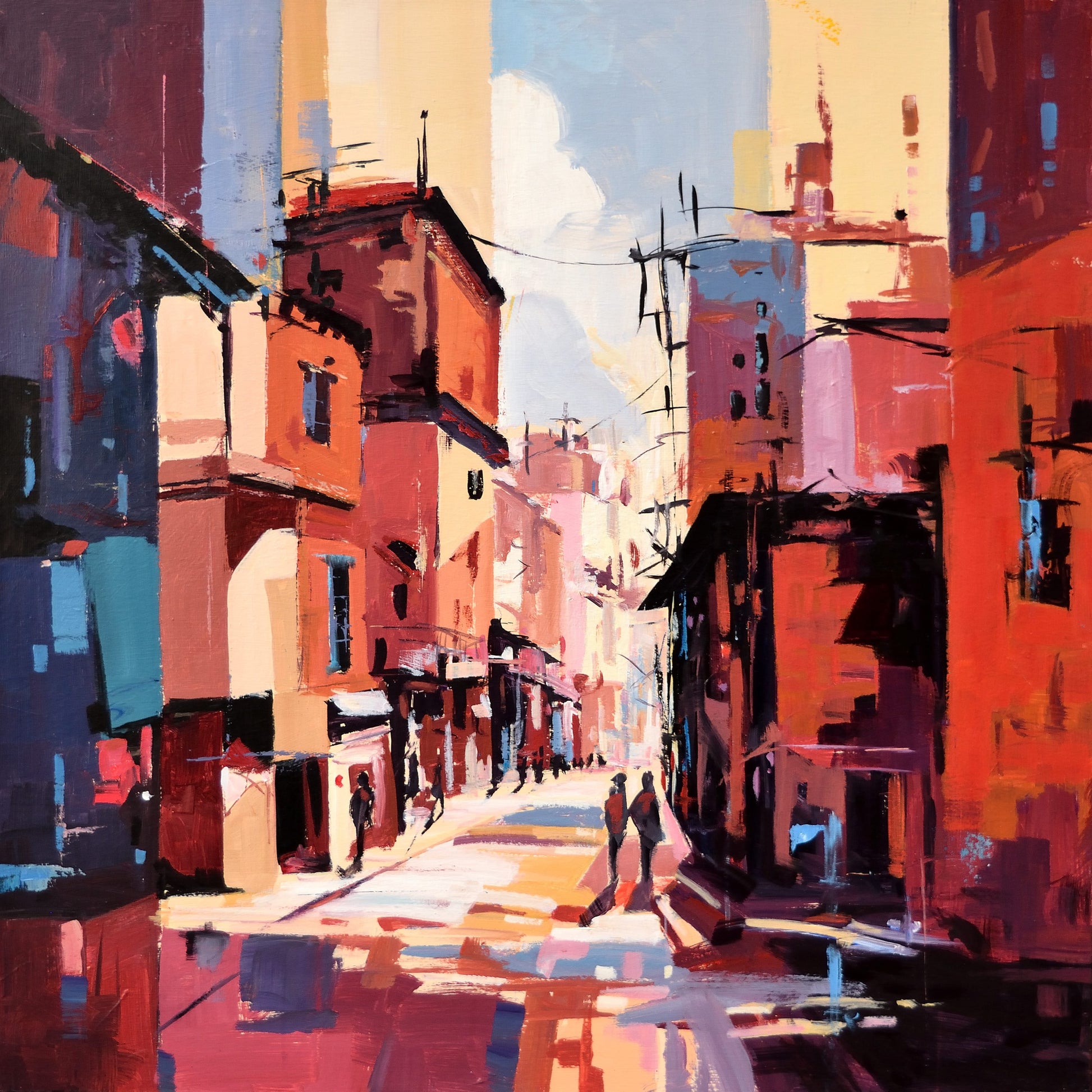 Robert Séguin Oeuvre original - Peinture 36x36 Urbania 2601