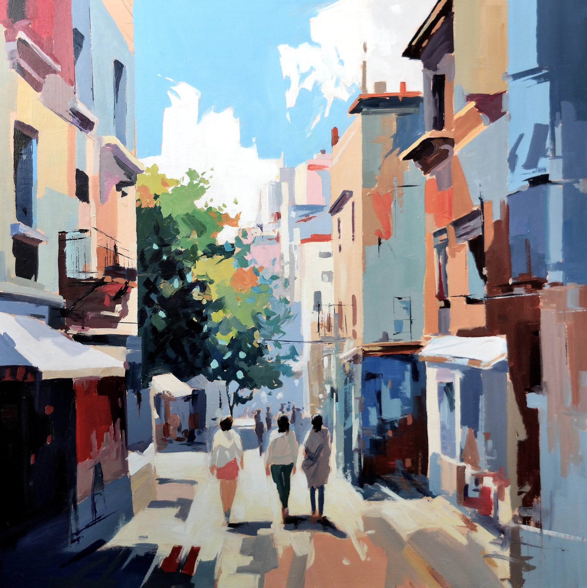 Robert Séguin Oeuvre original - Peinture 36x36 Urbania 2602