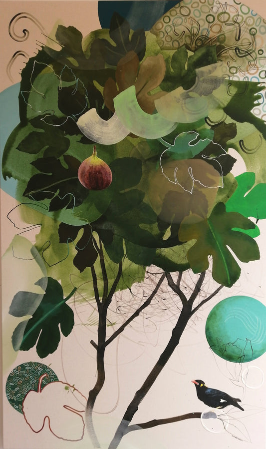 Sophie Carrier Oeuvre original - Peinture 60x36 Fig Tree