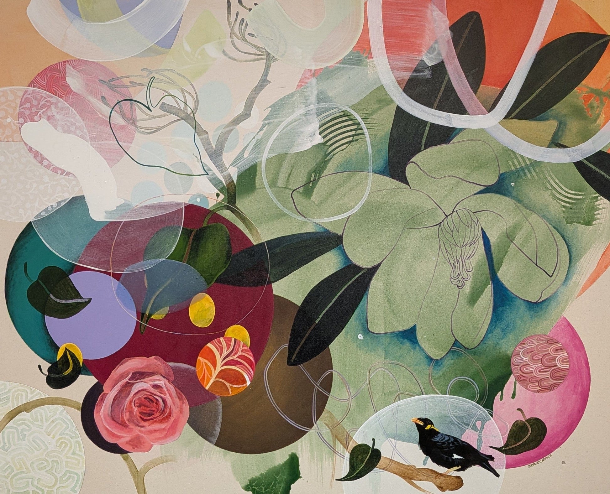 Sophie Carrier Oeuvre original - Peinture 40x48 Souffle d'été