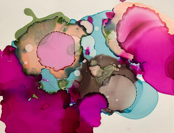 Stéphanie H. Oeuvre original - Peinture 10x8 Abstraction