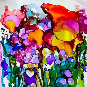 Stéphanie H. Oeuvre original - Peinture 12x12 Après l'équinoxe