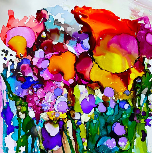 Stéphanie H. Oeuvre original - Peinture 12x12 Après l'équinoxe