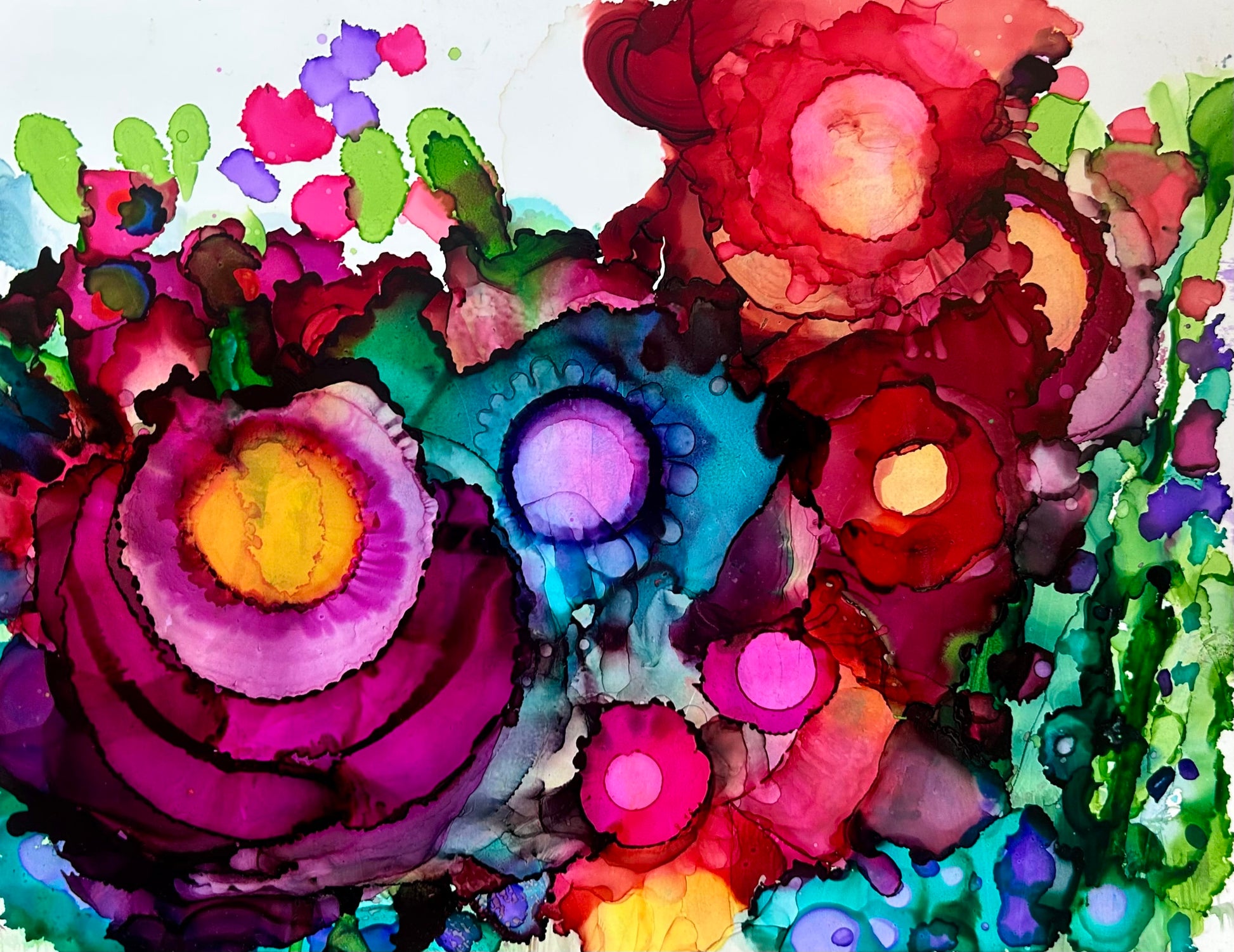 Stéphanie H. Oeuvre original - Peinture 10x8 Festivités