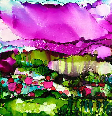 Stéphanie H. Oeuvre original - Peinture 12x12 La belle saison