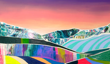 Stéphanie H. Oeuvre original - Peinture 36x60 Promesse d'un nouveau lendemain