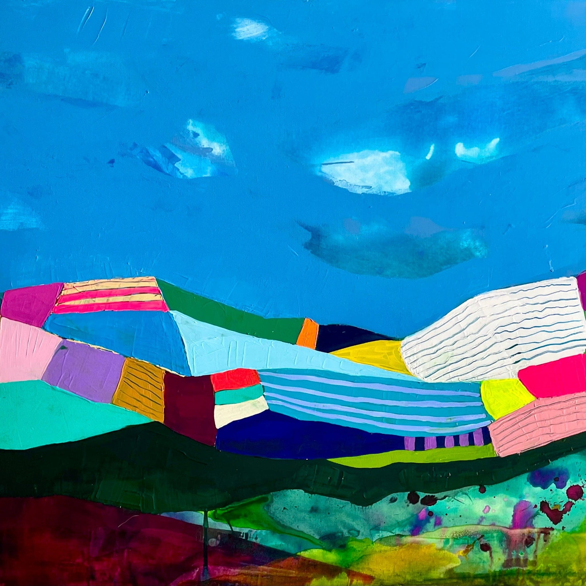 Stéphanie H. Oeuvre original - Peinture 30x40 Toujours croire en ses rêves