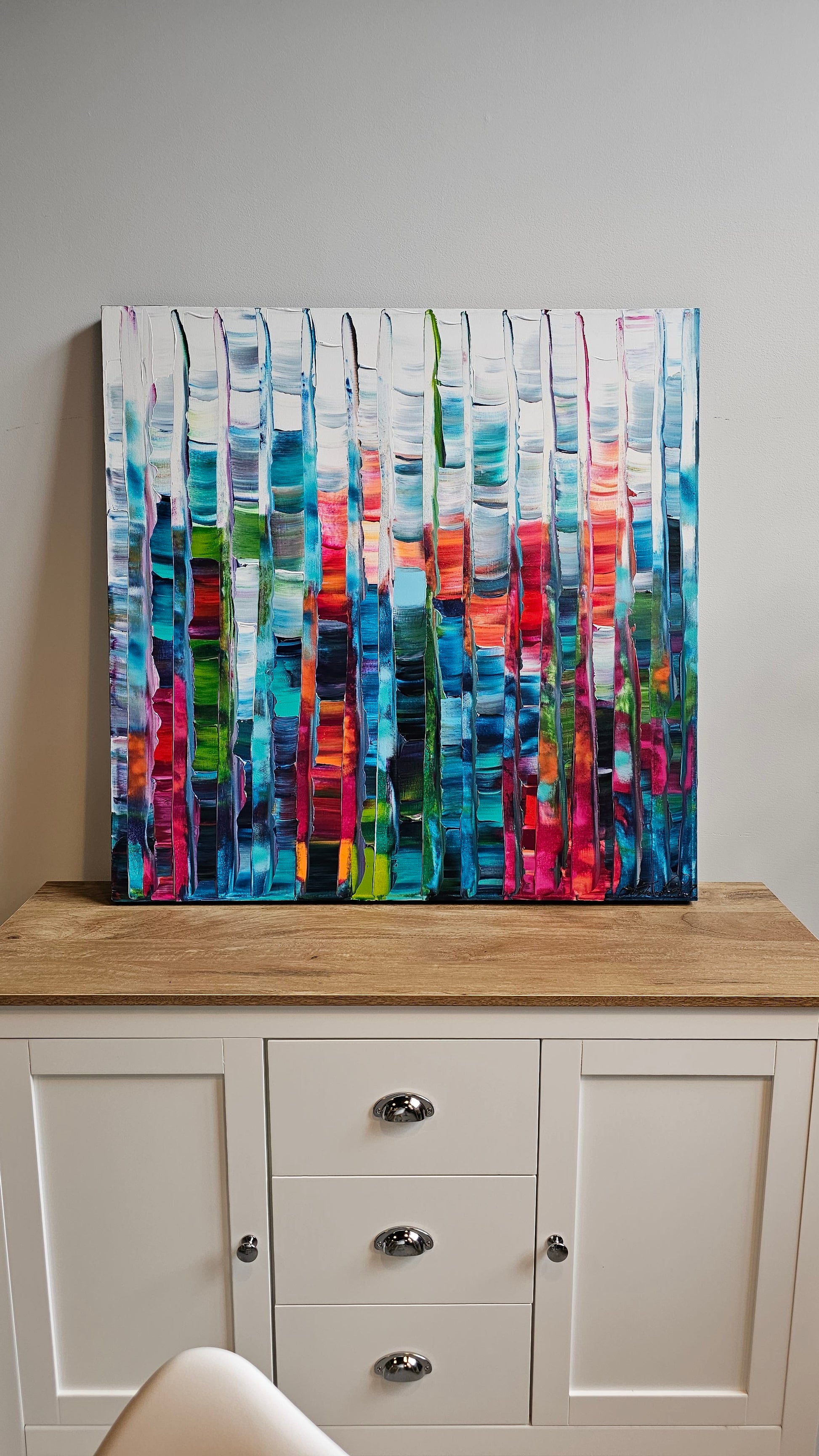Stéphanie Rivet Oeuvre original - Peinture 36x36 A New Adventure
