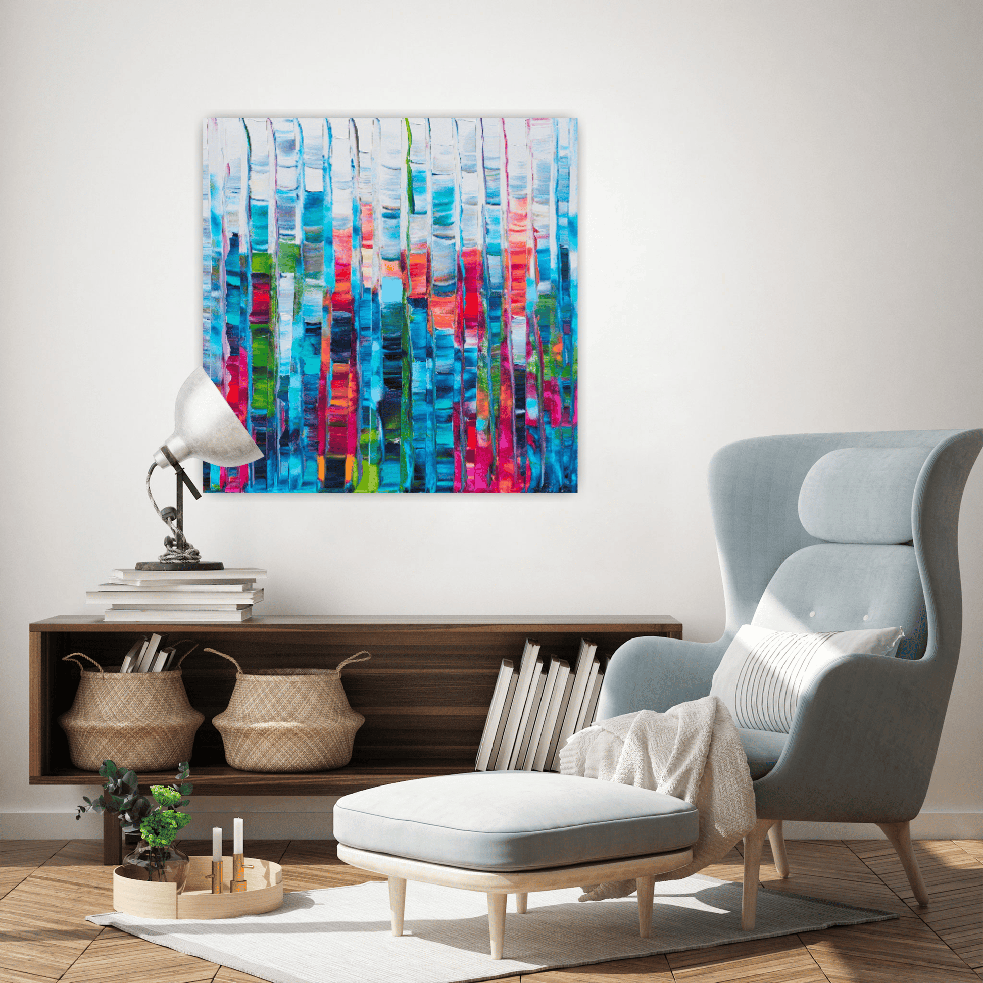 Stéphanie Rivet Oeuvre original - Peinture 36x36 A New Adventure