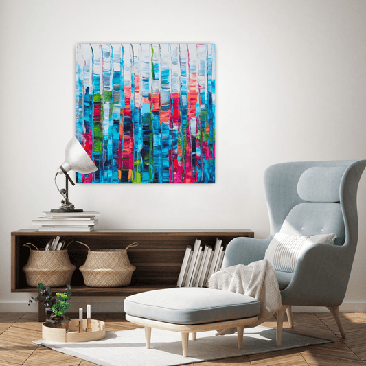 Stéphanie Rivet Oeuvre original - Peinture 36x36 A New Adventure