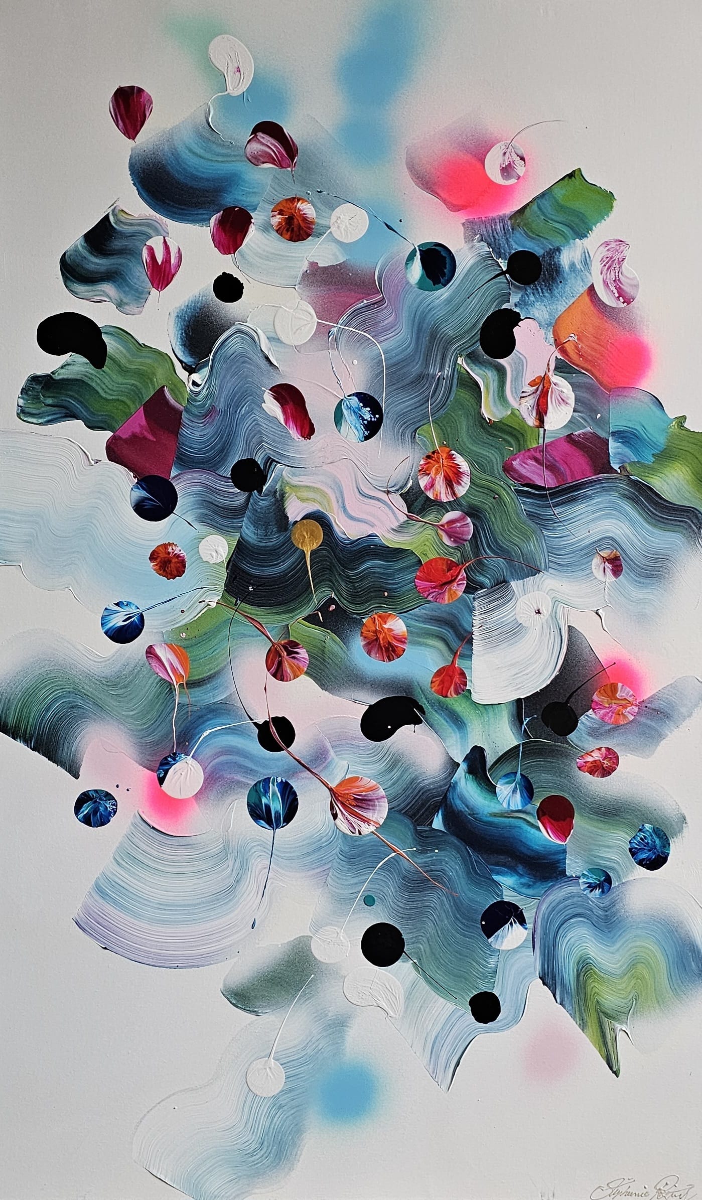 Stéphanie Rivet Oeuvre original - Peinture 60x36 A Peaceful Day in Nature