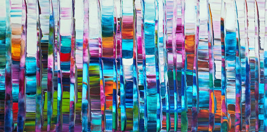 Stéphanie Rivet Oeuvre original - Peinture 30x60 A Walk Around the Pond
