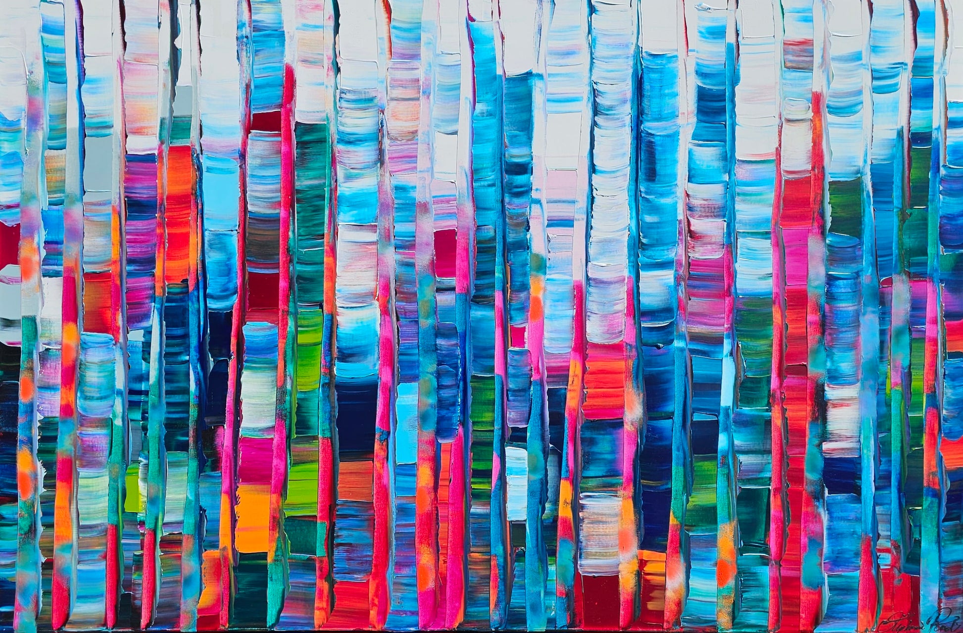 Stéphanie Rivet Oeuvre original - Peinture 40x60 Autumn Forest