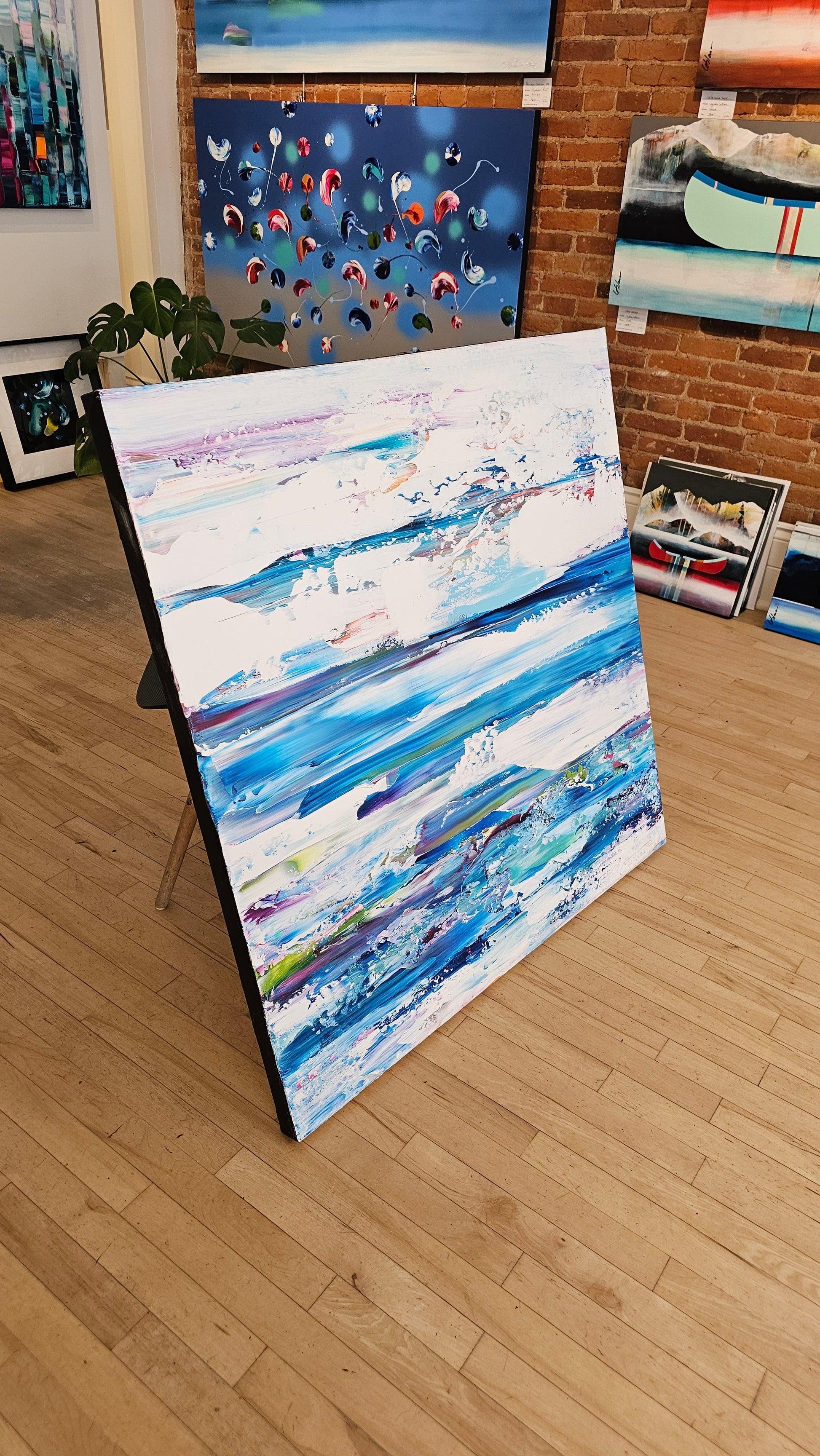 Stéphanie Rivet Oeuvre original - Peinture 40x40 Blizzard 3