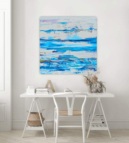 Stéphanie Rivet Oeuvre original - Peinture 40x40 Blizzard 3