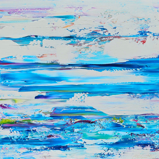 Stéphanie Rivet Oeuvre original - Peinture 40x40 Blizzard 3