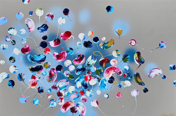 Stéphanie Rivet Oeuvre original - Peinture 48x72 Breakfast in the Garden