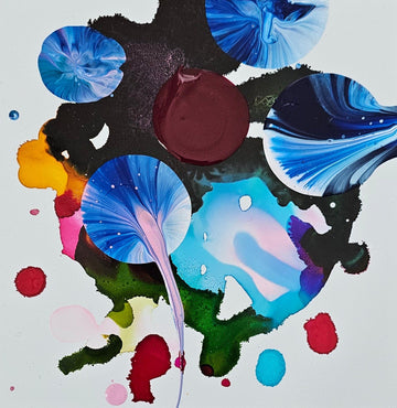 Stéphanie Rivet Oeuvre original - Peinture 5x5 Exploration papier 2725