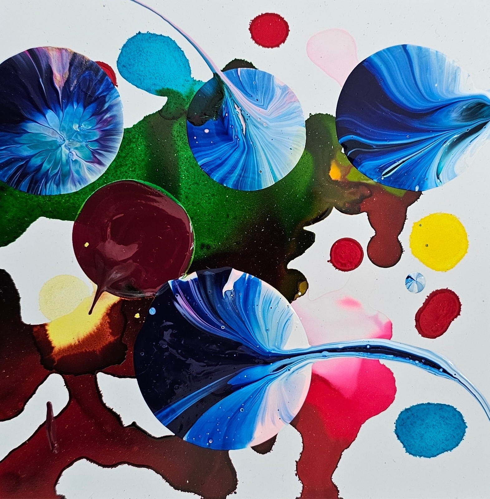 Stéphanie Rivet Oeuvre original - Peinture 5x5 Exploration papier 2825