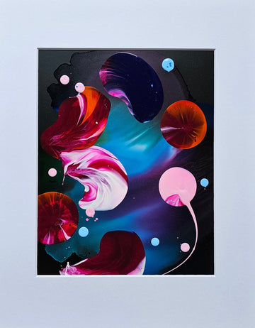 Stéphanie Rivet Oeuvre original - Peinture 10x8 Exploration sur papier 1225
