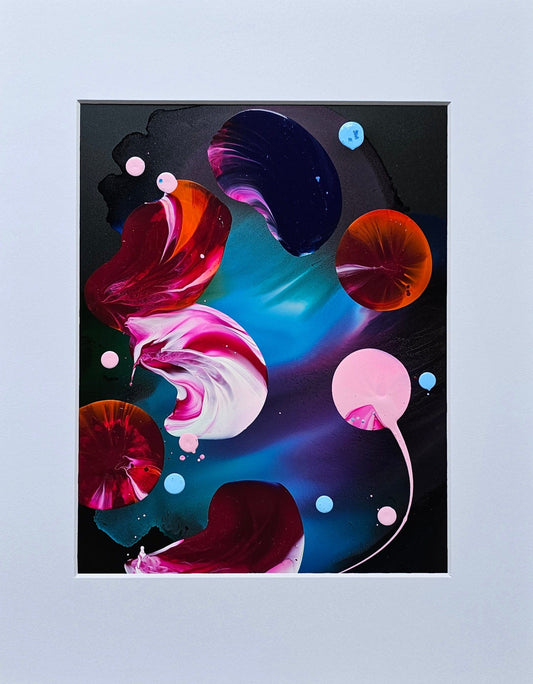 Stéphanie Rivet Oeuvre original - Peinture 10x8 Exploration sur papier 1225