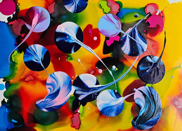 Stéphanie Rivet Oeuvre original - Peinture 10x8 Exploration sur papier 2925