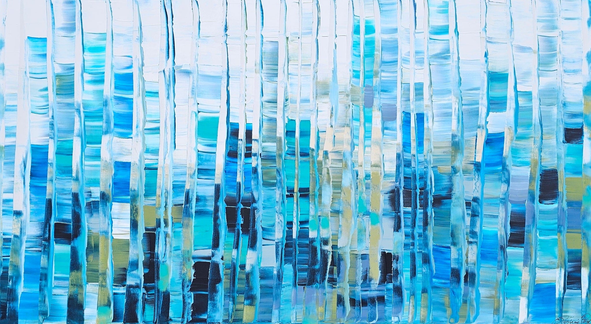 Stéphanie Rivet Oeuvre original - Peinture 40x72 Finding Calmness