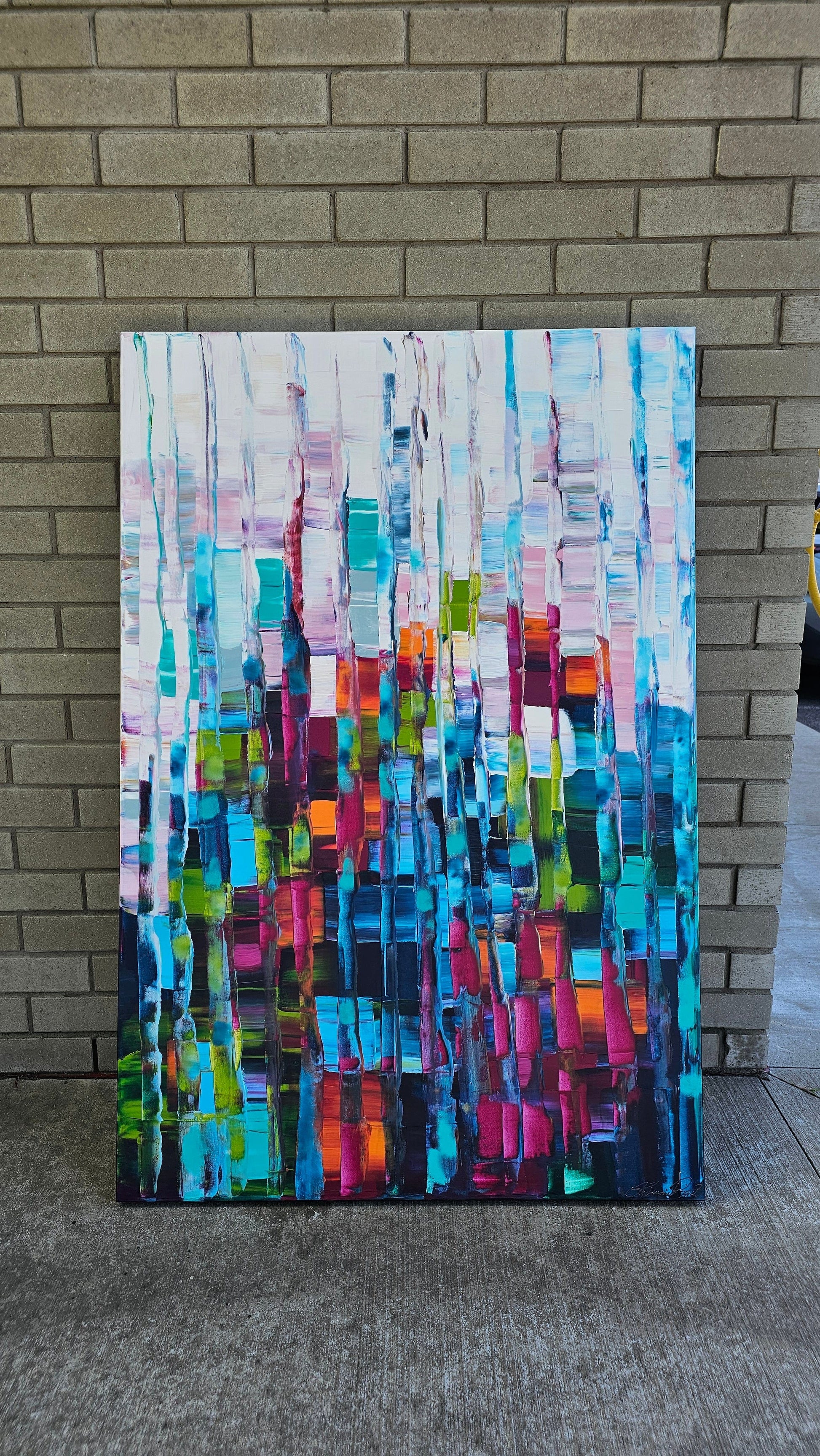 Stéphanie Rivet Oeuvre original - Peinture 60x40 Finding Joy
