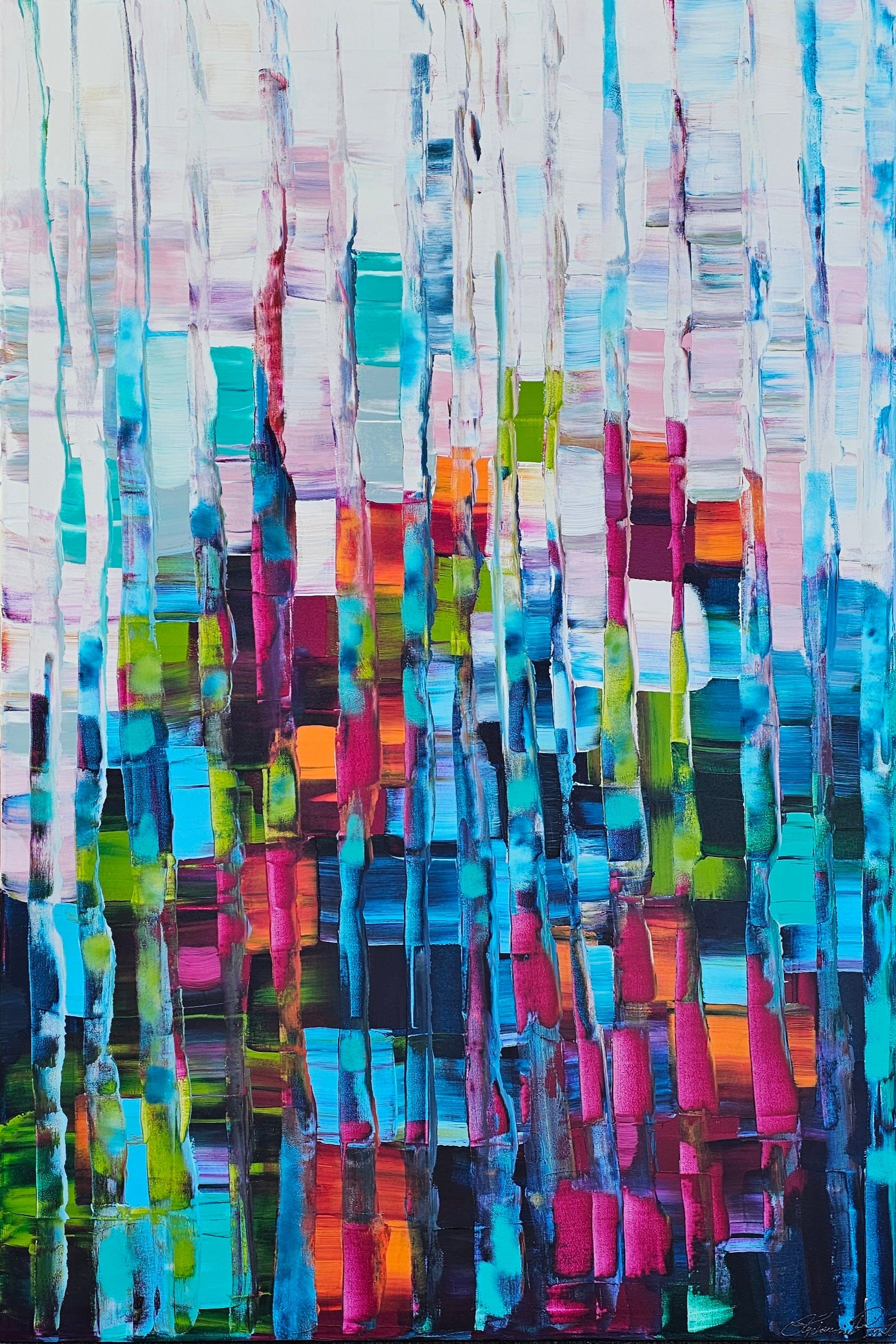 Stéphanie Rivet Oeuvre original - Peinture 60x40 Finding Joy