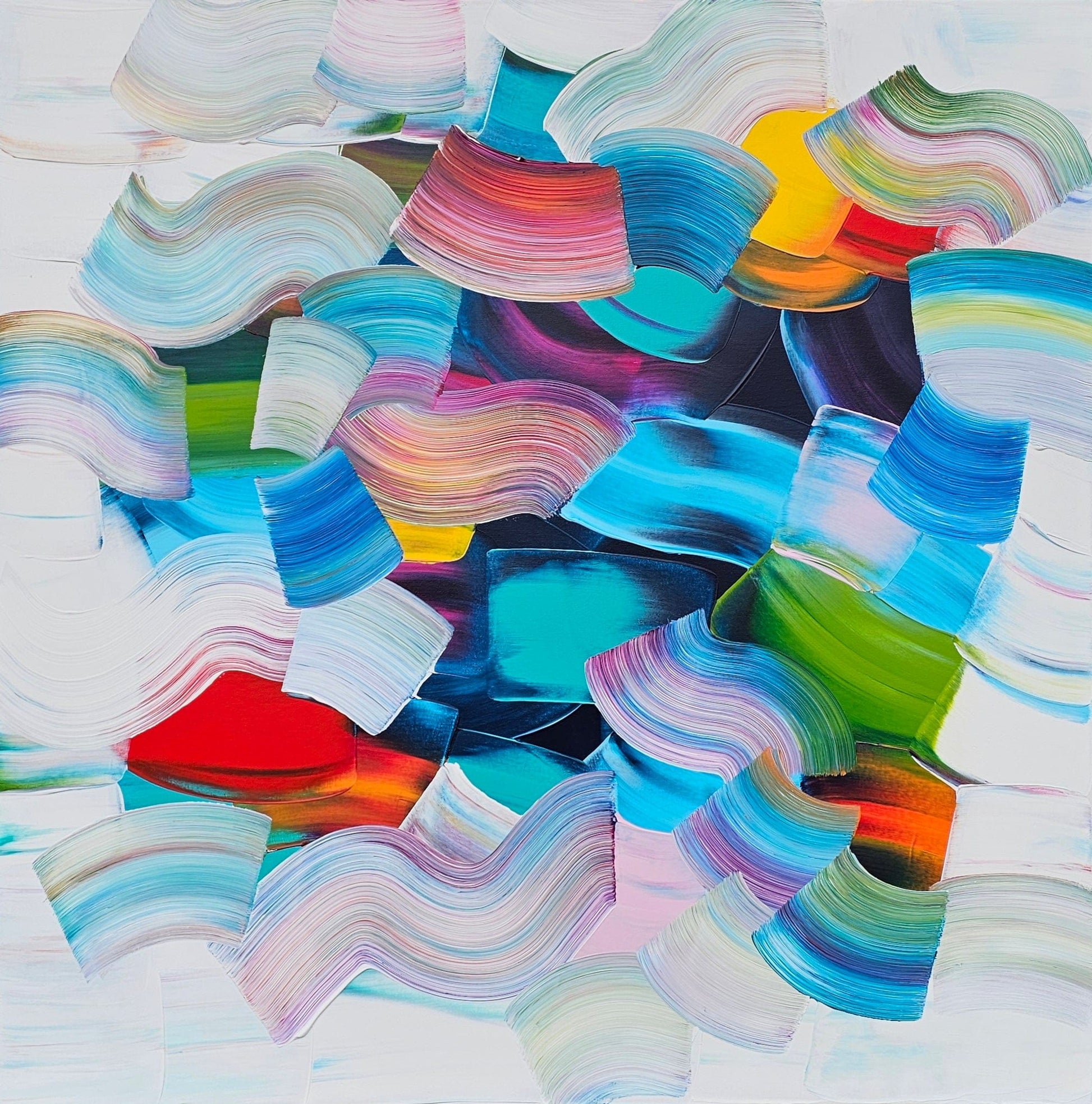 Stéphanie Rivet Oeuvre original - Peinture 36x36 Flow 1325