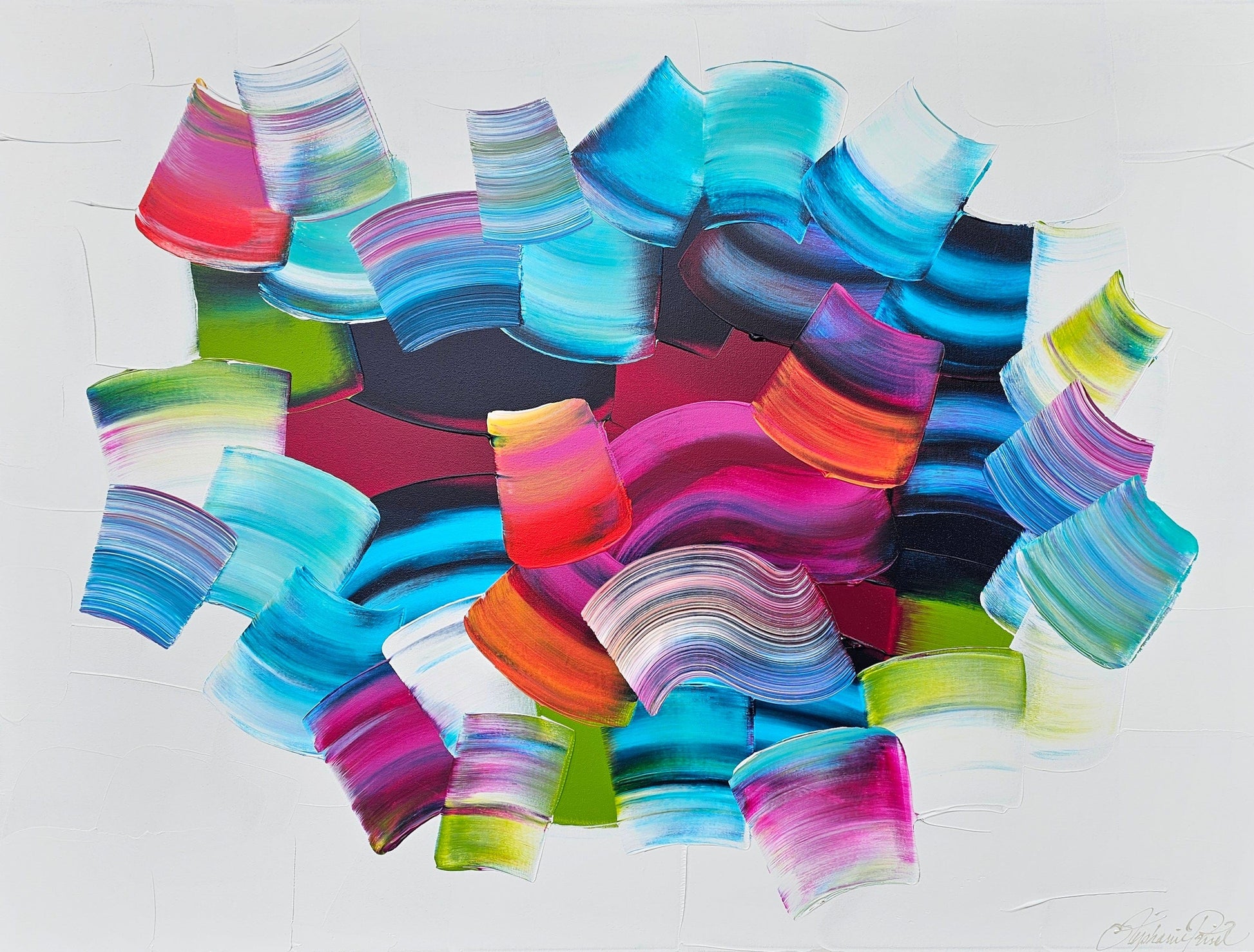 Stéphanie Rivet Oeuvre original - Peinture 30x40 Flow 324