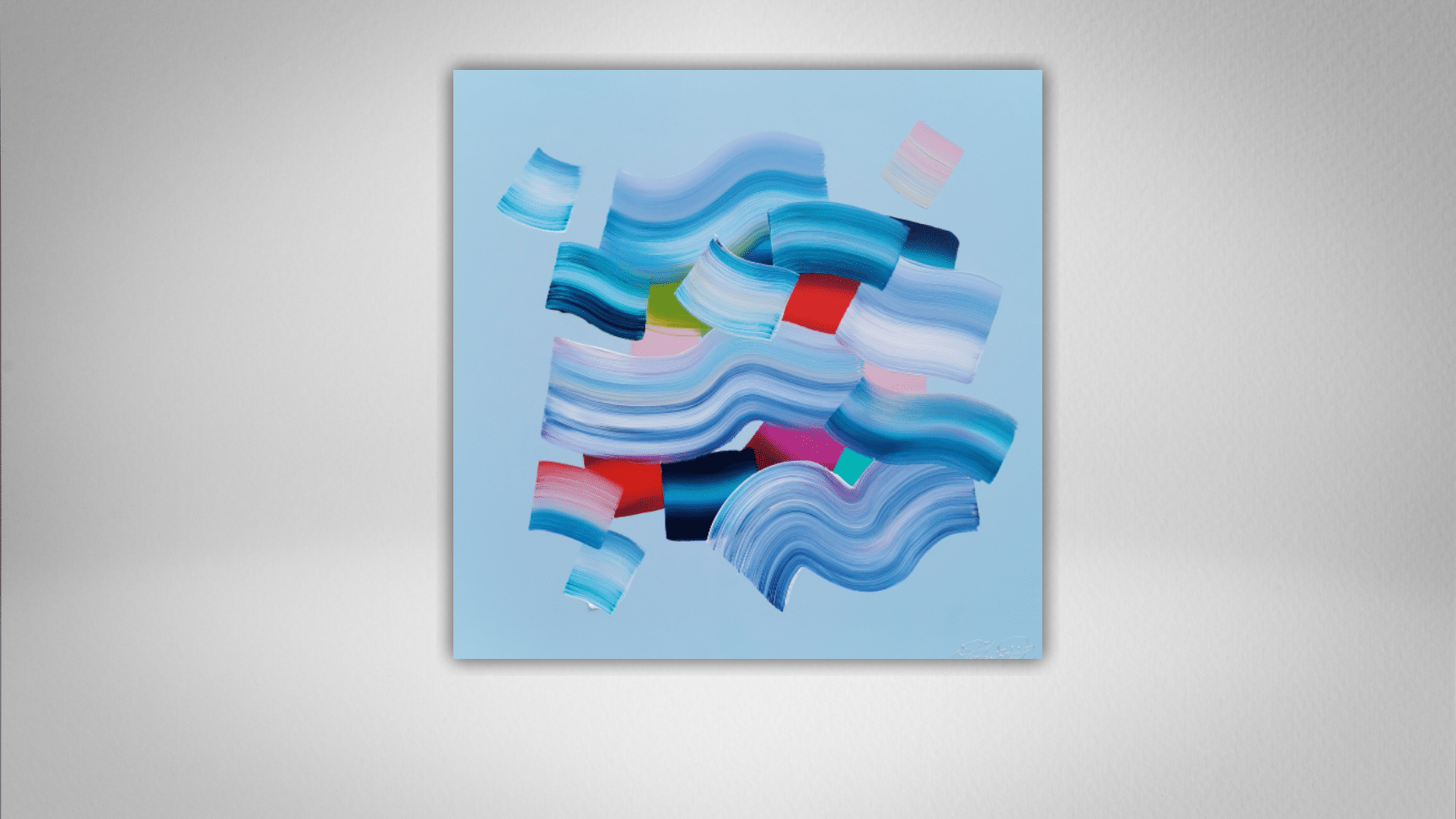 Stéphanie Rivet Oeuvre original - Peinture 36x36 Love In Blue