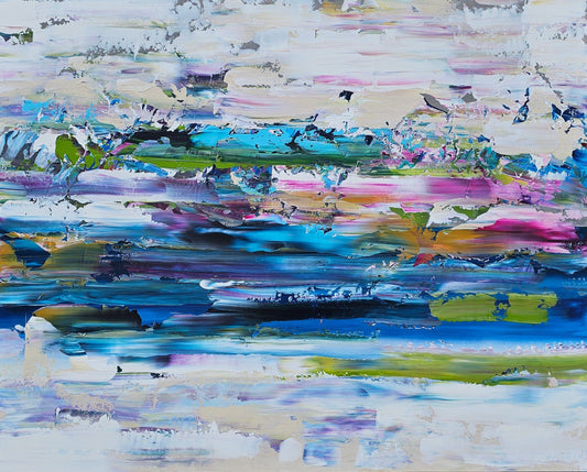 Stéphanie Rivet Oeuvre original - Peinture 48x60 Neige éternelle 5