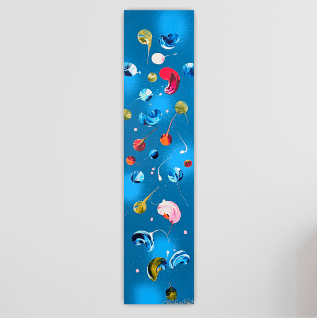 Stéphanie Rivet Oeuvre original - Peinture 48x12 Out of the Blue