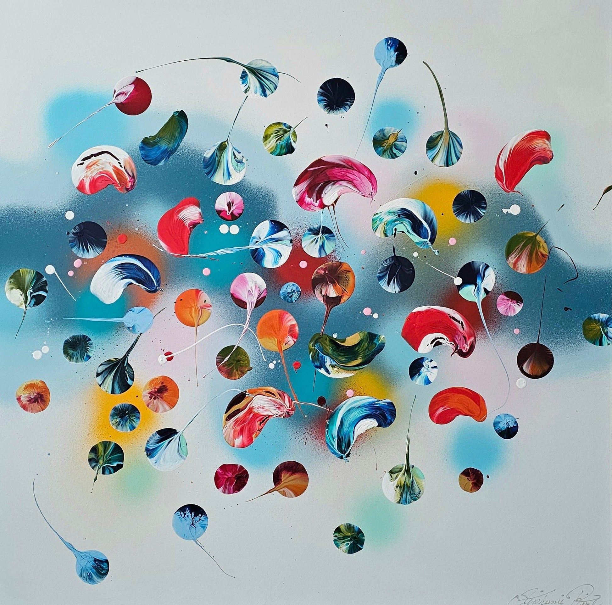 Stéphanie Rivet Oeuvre original - Peinture 36x36 Quiétude