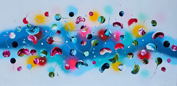 Stéphanie Rivet Oeuvre original - Peinture 30x60 Rayons de soleil