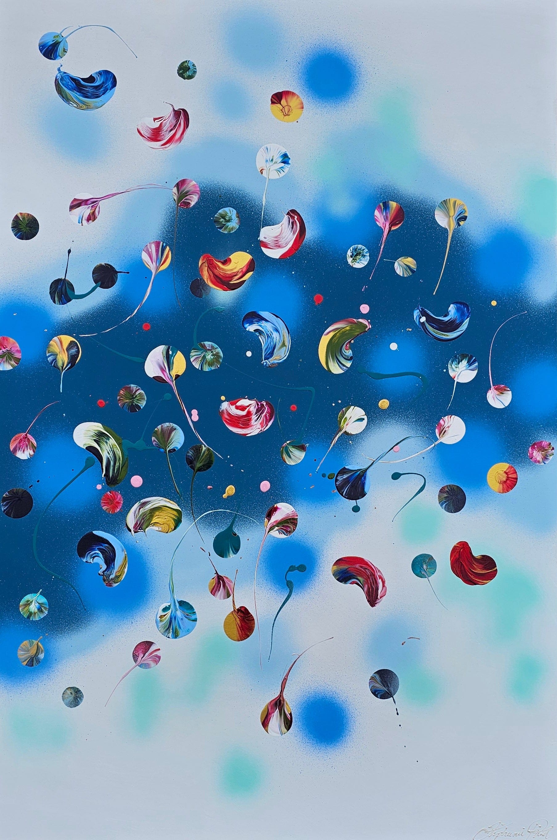 Stéphanie Rivet Oeuvre original - Peinture 60x40 Unfolding Joy